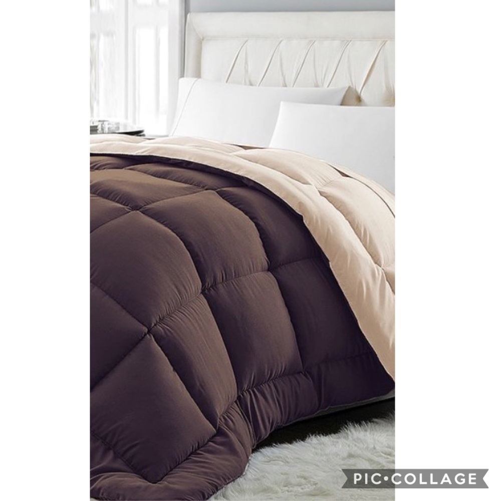 Chocolate & Khaki Lightweight Down-Alt Comforter